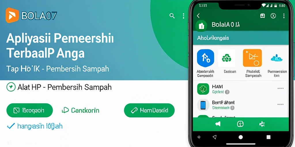 Tampilan antarmuka BOLA07 yang sederhana dan fungsional untuk pembersihan sampah.