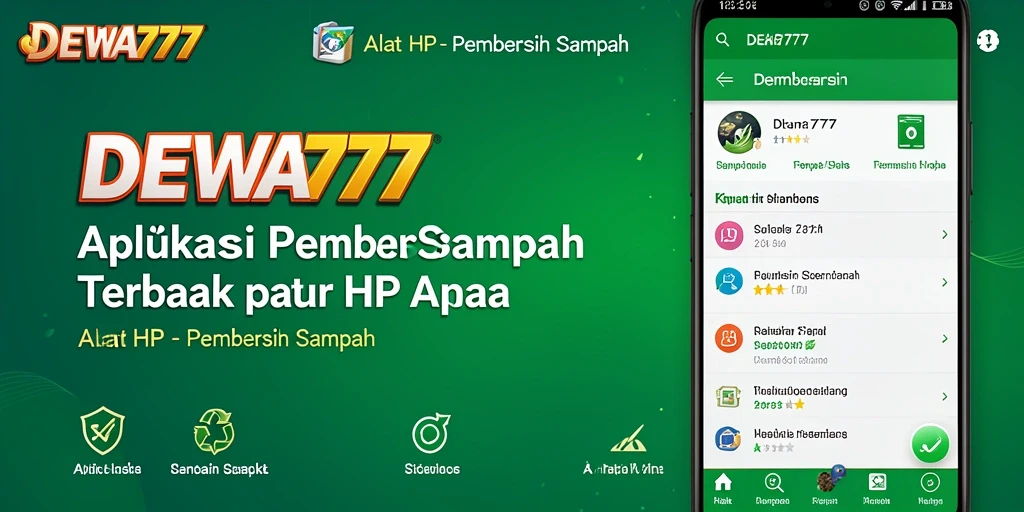 Tampilan antarmuka DEWA777 yang ramah pengguna untuk pembersihan sampah.