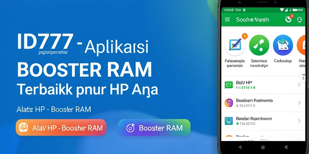 Tampilan antarmuka aplikasi ID777 yang sederhana dan efektif.