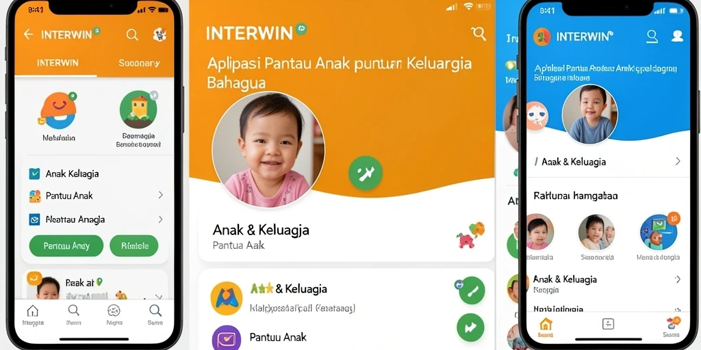 Antarmuka intuitif INTERWIN untuk pantauan anak yang aman.