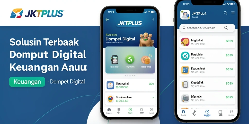 Antarmuka sederhana dan intuitif dari JKTPLUS untuk Dompet Digital.