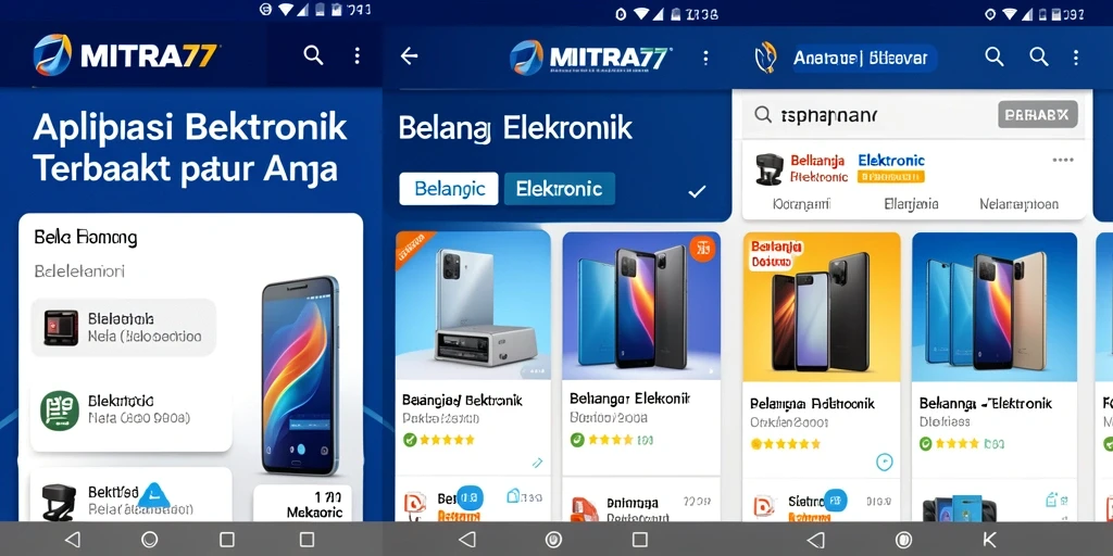 Antarmuka MITRA77 yang ramah pengguna untuk belanja elektronik.