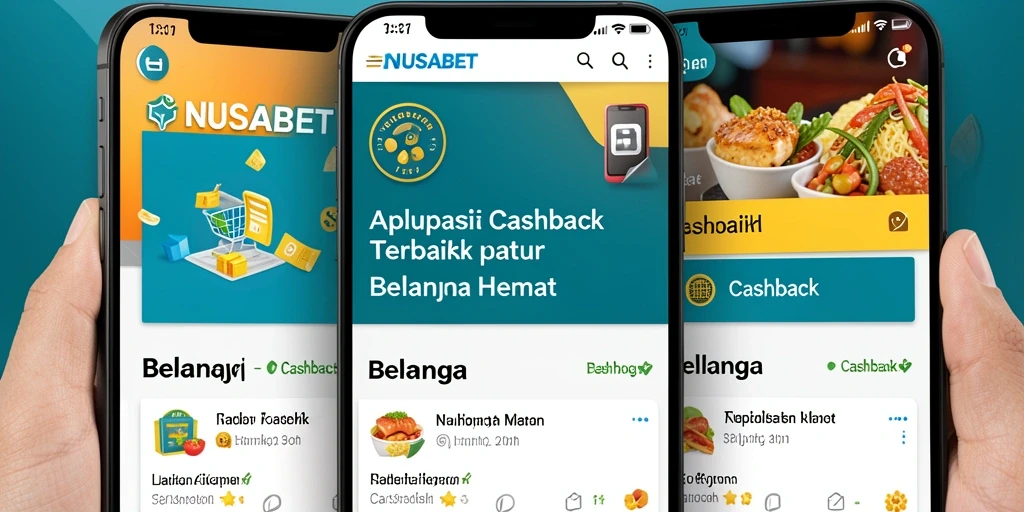 Tampilan antarmuka NUSABET yang user-friendly dan fitur cashback yang menarik.