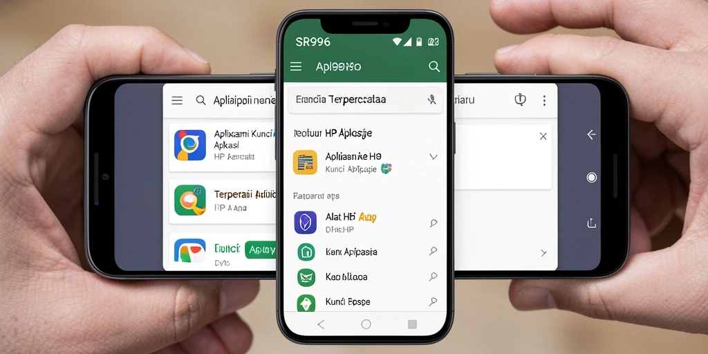 Antarmuka utama SR996 menampilkan opsi kunci aplikasi yang sederhana dan efisien.