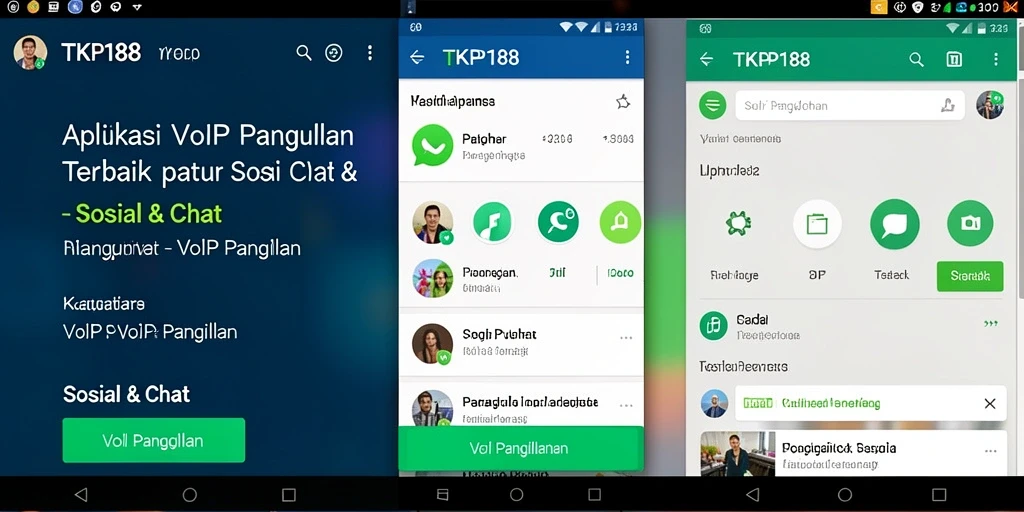Antarmuka pengguna TKP188 yang sederhana dan intuitif untuk VoIP Panggilan.