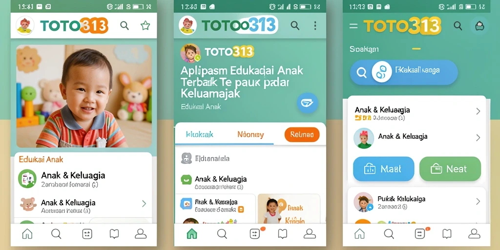 Antarmuka TOTO313 yang interaktif dan edukatif untuk anak-anak.