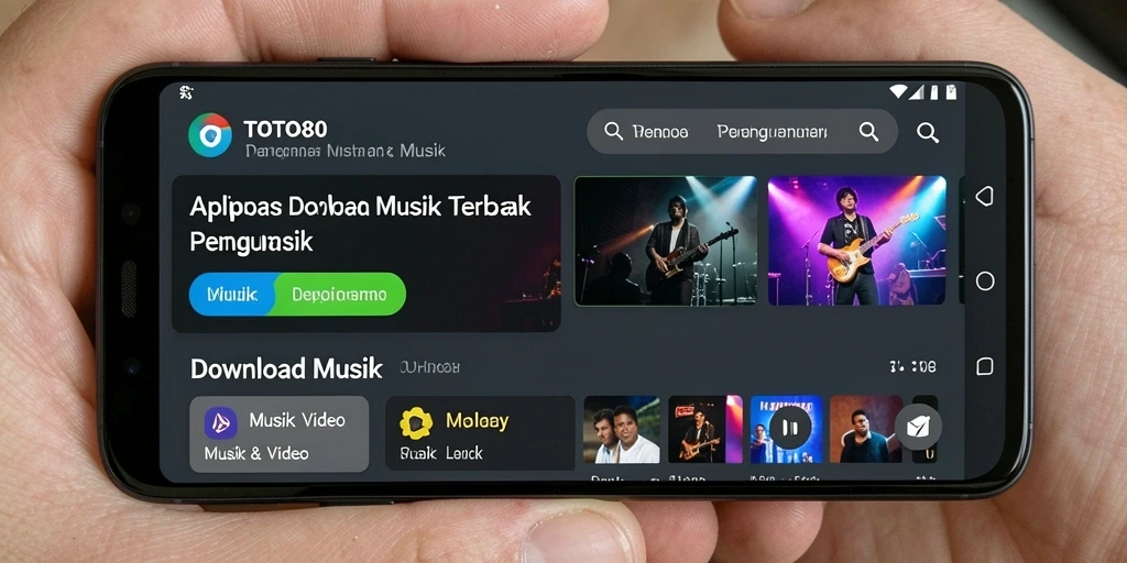 Tampilan antarmuka TOTO80 yang sederhana dan fungsional untuk Download Musik.